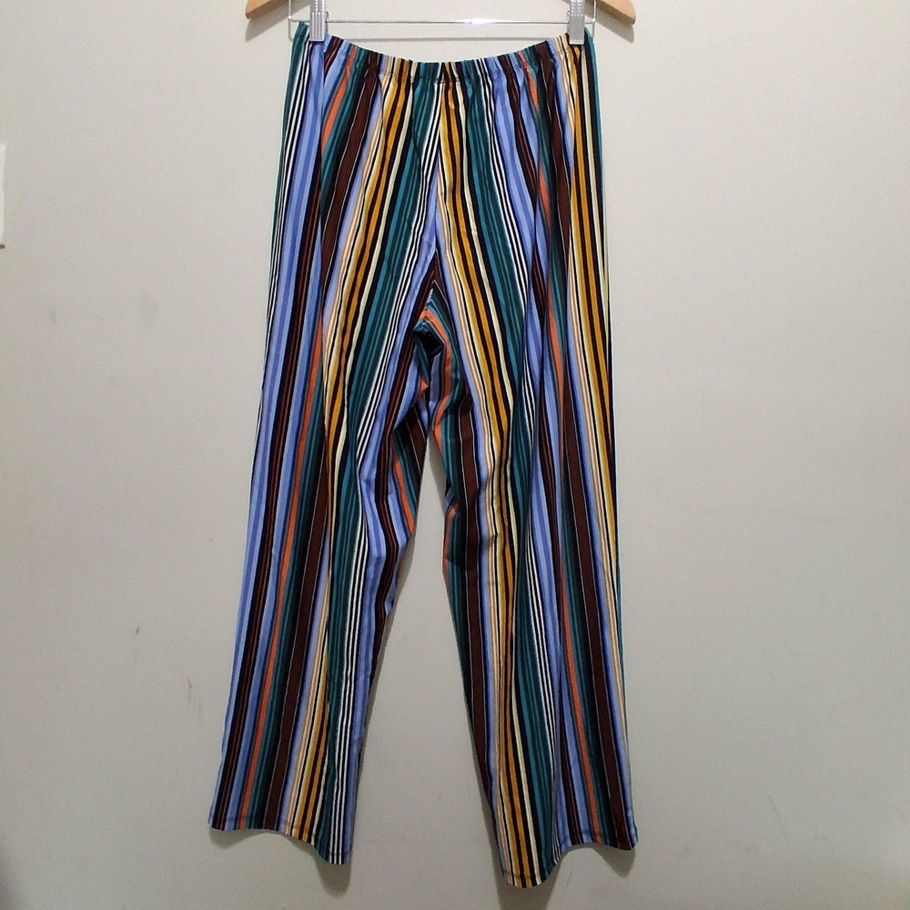 Melissa Paige Petite Striped Wide Leg Pants Multicolored‎ Palazzo Retro Y2K